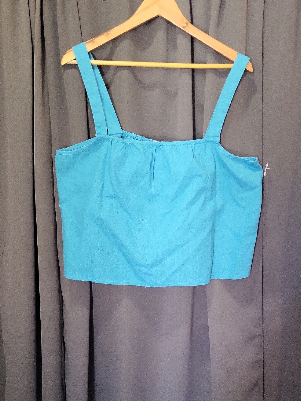 Blue Women's Square-Neck Tank Top
